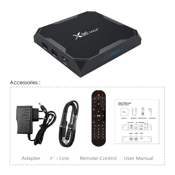 X96 MAX PLUS amlogic s905x3 tv box 8K 2gb 4gb ram 16gb 32gb 64gb rom dual wifi 100m 1000m lan android 9.0