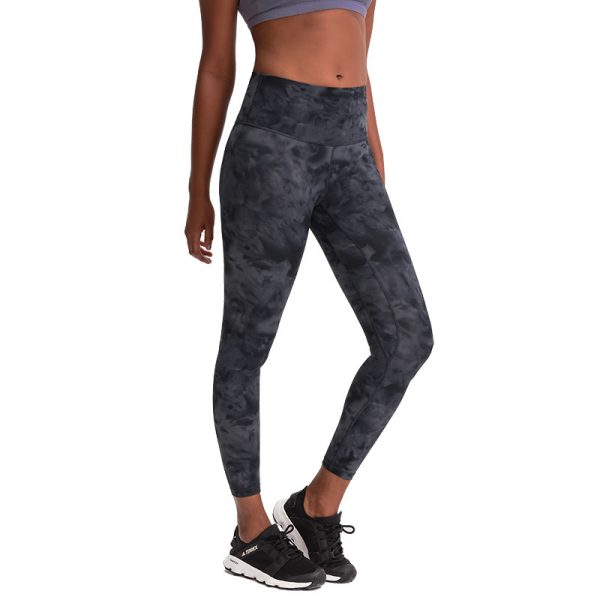 Tie Dye Yoga Leggings Running Fitness Sports Gym Clothes Women Full Length High Waist Pants Trouses Workout Capris Leggins