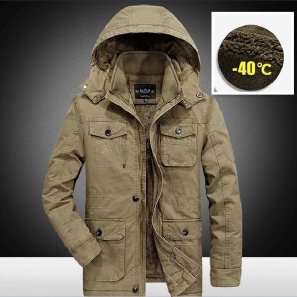 Winter Men's Jacket Parka Top Warm Waterproof Big Size Jacket Thicken Male Heavy Wool Winter Coat Male Fleece Cotton-Padded 201027