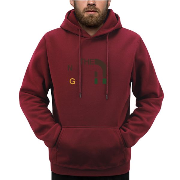 Black mens hoodies sweatshirt long-sleeved autumn and winter casual hoodie top boy shirt sportswear sweatshirt plus fleece hooded sweat Hip Hop