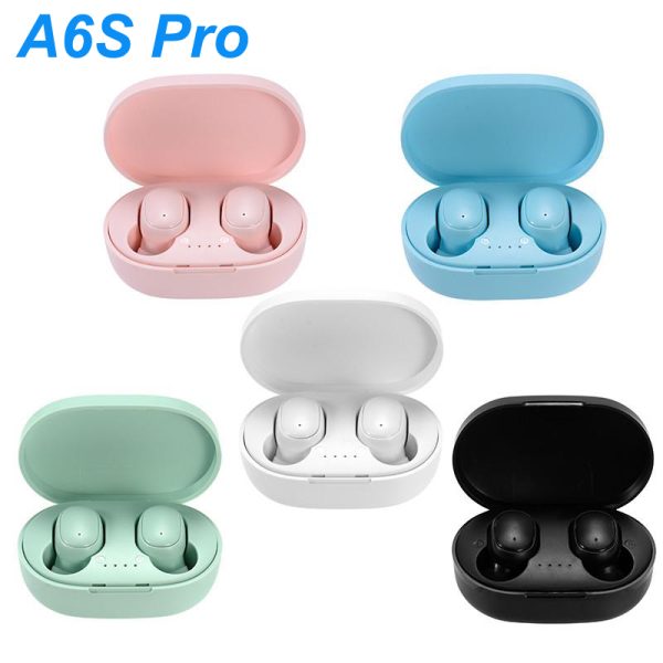 A6S PRO Wireless Bluetooth TWS Earphone Mini Earbuds With charge case noise canceling Sport Headset For all smartphone