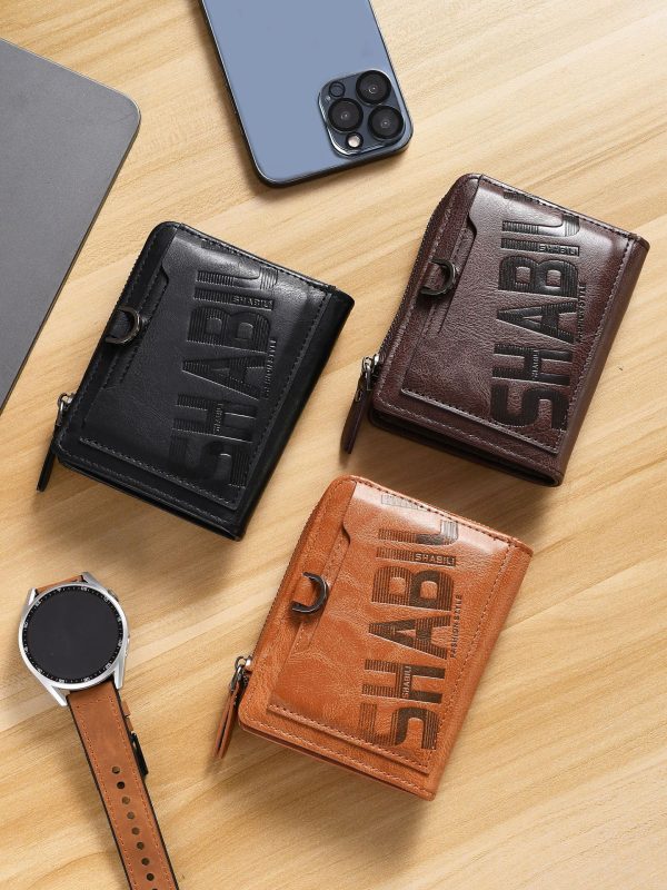 Wallets Casual PU Wallet Game Hidden Discount Men's Leather Zipper Poucht Credit Coin Note Po Cards Holder Purses Cheap Wallets