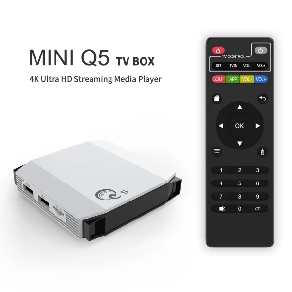 2024 Latest Q5 MINI H313 4K 2GB 16GB Dual WiFi 6 Android 10 Set Top Smart Android TV Box