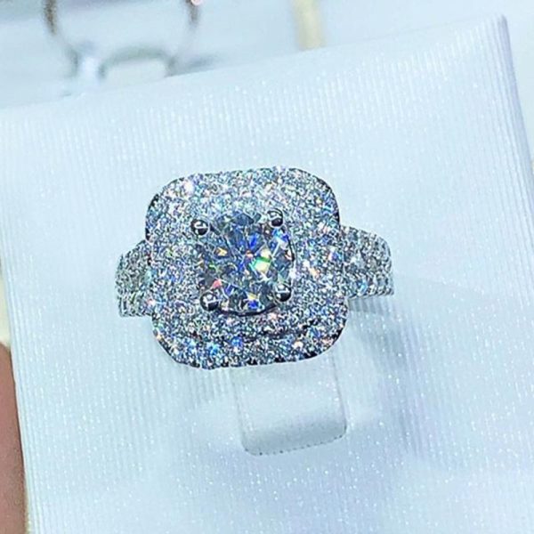 Wedding Rings Dainty Female Engagement With Brilliant Crystal CZ Gorgeous Accessories Temperament Women Delicate JewelryWedding