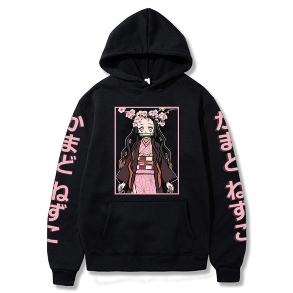 Anime Demon Slayer Hoodies Kamado Nezuko Kimetsu No Yaiba Streetwear Sweatshirts Hoodie Oversized Cozy Tops Pullovers Sudadera 220809