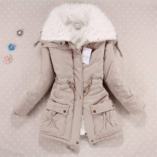 Women's Down Parkas Women Winter Jacket Thicken Hooded Long Down Jacket Women Coat Slim Fit Hair Collar Cotton-padded Clothes Coat Women Down Coats 220909