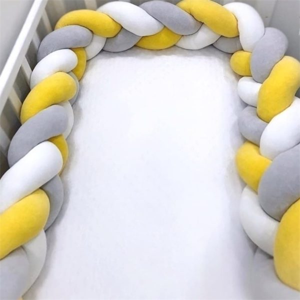 1M2M3M4M Crib Cot Protector Infant Baby Bedding Set For Boy Girl Braid Knot Pillow Cushion Room Decor 220816