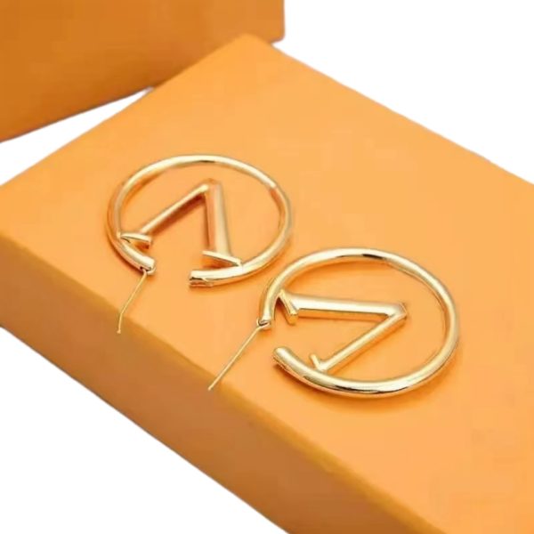 Top Quality Fashion Hoop Stud Earrings Womens Diameter 4cm Big Circle Simple Earring for Woman