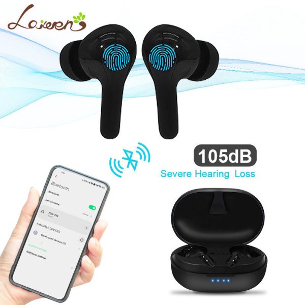 Bluetooth Hearing Aid Rechargeable CIC hearing aids Phone APP Touch Control Fitting Deafness up 105Db Sound Amplifier Audifonos 230526