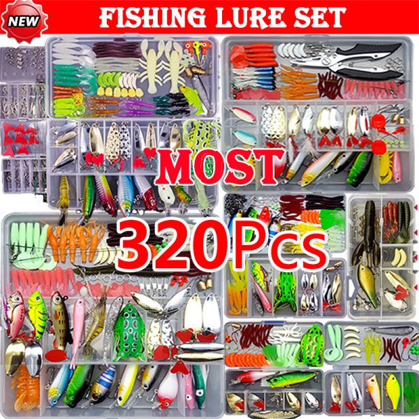 Baits Lures Fishing Lure Kit Soft and Hard Bait Set Gear Layer Minnow Metal Jig Spoon For Bass Pike Crank Tackle Accessories with Box 230607