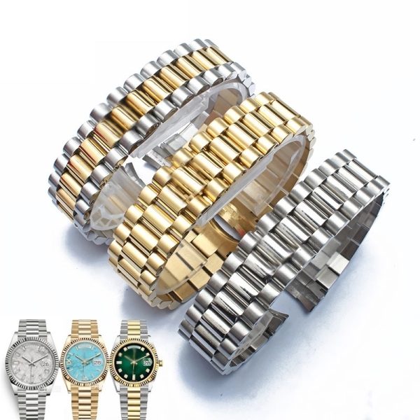 Watch Bands Watch Band For Rolex DATEJUST DAY-DATE OYSTERPERTUAL DATE Stainless Steel Strap Watch Accessories 13 17 20 21mm Watch Bracelet 230616