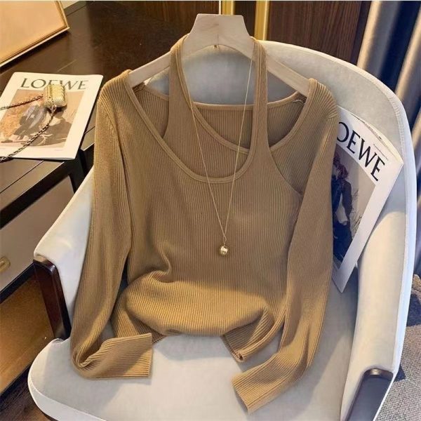 Women's Blouses Shirts Spring Fashion Irregular Solid Color O-neck Long Sleeve T-Shirt Women Clothes Elegant Patchwork Pullover Undercoat Ladies Tops 230621