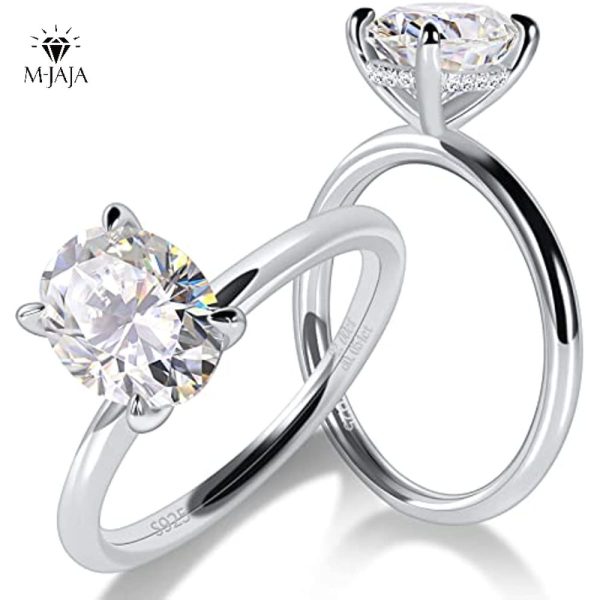 Wedding Rings Engagement for Women Solitaire Ring 925 Sterling Silver 13ct Oval Cut D Color VVSI Lab Diamond Bands Jewelry 230726