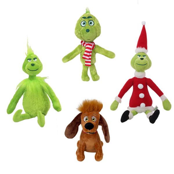 32cm Grinch Christmas green monster plush toy kids Xmas Stuffed animal dolls LT0115