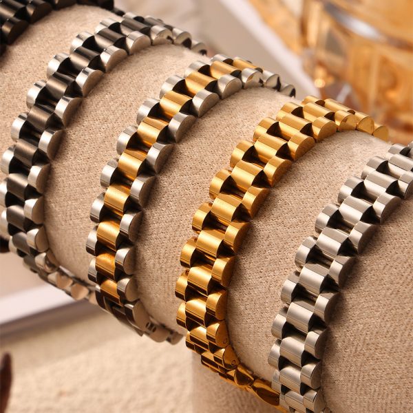 Bangle Chains Style Metal Stainless Steel Crown Men Women Bracelet Bangle Pulseiras Jewelry 230814