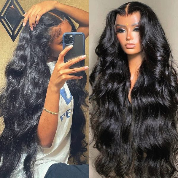 Brazilian Hair 40 Inch 13x4 HD Body Wave Lace Front Wig Pre Plucked Body Wave Lace Frontal Wig Glueless Simulation Human Hair Wigs For Black Women