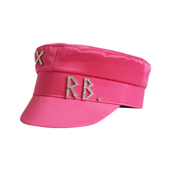 Berets sboy Caps Women Silk Stain Diamond Letter Baker Boy Cap SXL 230821