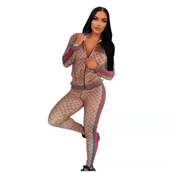 Womens Tracksuits Casual Fashion Long Sleeved Two-piece Jogger Set Ladies Fall Tracksuit Sweat Suits