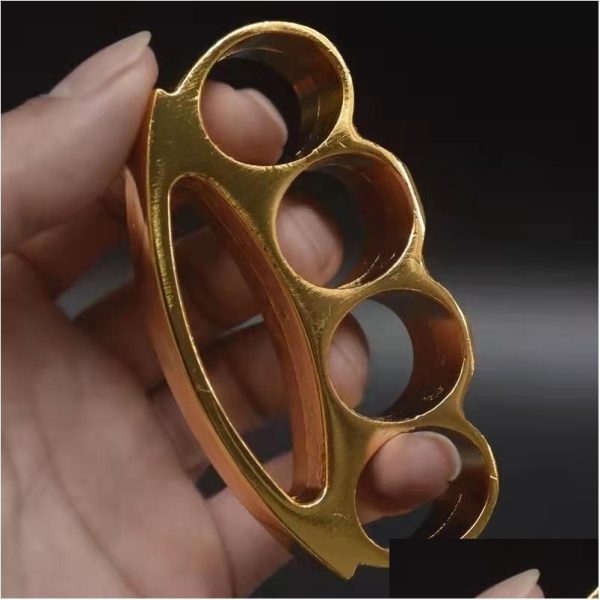 Brass Knuckles Mini Semicircle Metal Outdoor Cam Self-Defense Window Breaker Pocket Portable Edc Tool Drop Delivery Sports Outdoors Fi Dhfwe