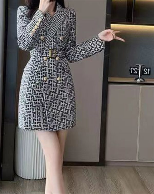 Womens Suits & Blazers Casual Slim Woman Long Jackets Skirt Fashion Lady Office Suit Pockets Business Notched Coat Premium Blazer Size S-3XL