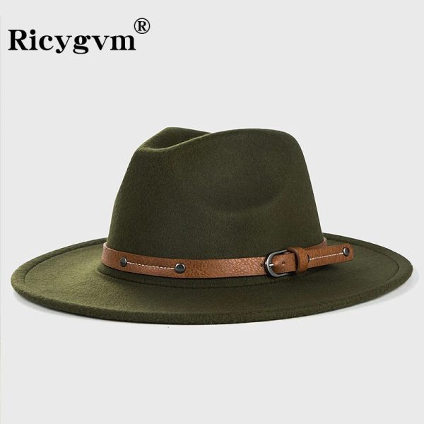 Wide Brim Hats Bucket Wool Fedora Hat For Women Men Winter Autumn Fashion Church Jazz Viking British Flat Felt Outdoor Casual Fedoras 231101