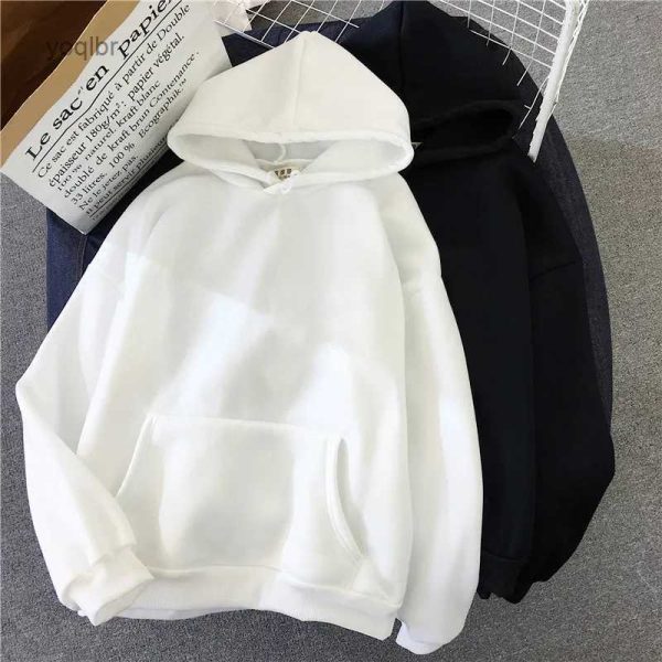 Women's Hoodies Sweatshirts Women's Solid Color Hoodies 2023 Autumn Winter Lazy Style Loose Hoodie Fashion Jogger Clothing Hooded Tops Casual Y2k SweatshirtL23111