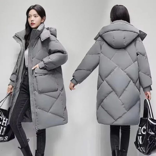 Womens Down Parkas Winter Women Parka Hooded Jackets Thicken Warm Cottonpadded Puffer Coats Casual Long Clothes Loose Outerwear 231114