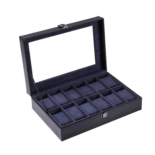 Watch Boxes Cases PU Leather Watch Box 6/10/12 Girds Watch Case Storage Box Watch Holder Box Organizer Watch Display Box 231115