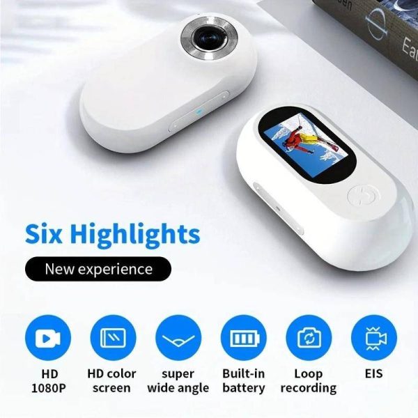 1080P Magnetic Thumb Camera Mini Sport Camera Ideal For Cycling Travel Sports Vlogging With Portable action Camera