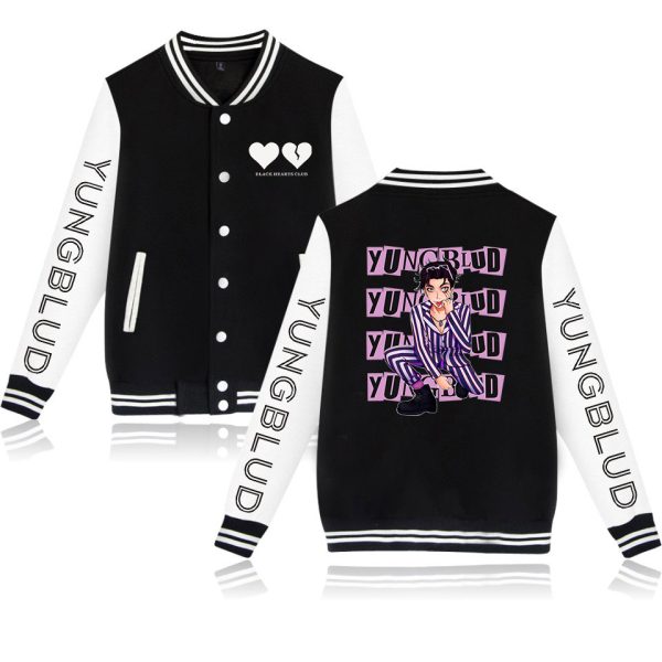 Yungblud Jackets Baseball Clothing Uniform Coat Be Fookin Happy Yungblud Printed Tracksuit Hip Hop Sweatshirt Bomber Jacket