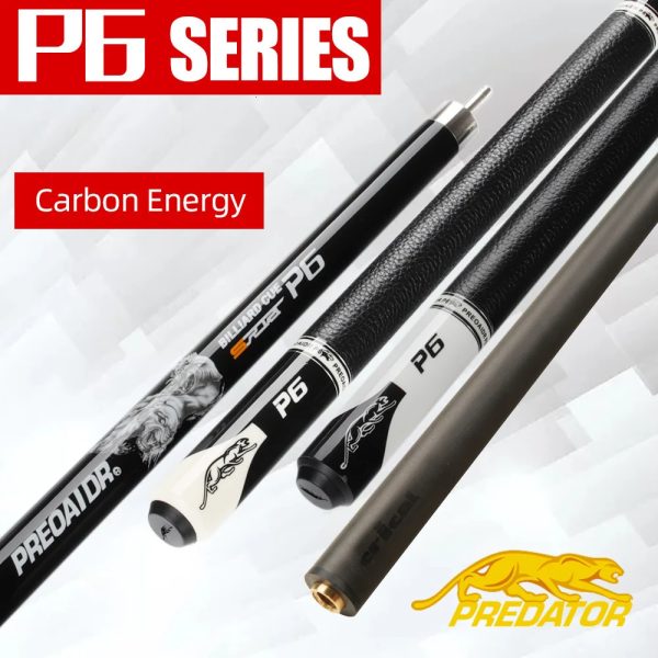 Billiard Cues PREOAIDR P6 Billiards Carbon Fiber Pool Cue Stick 115124mm Tip Uniloc Joint Technology Energy 231208