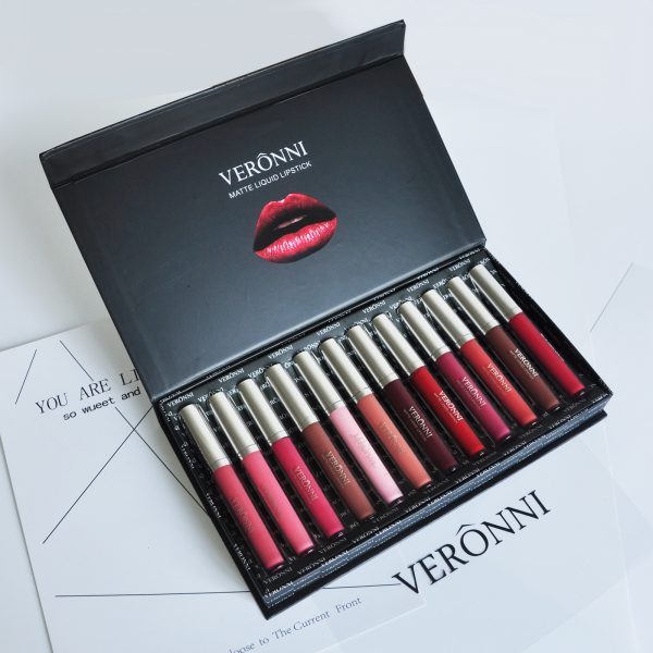 VERONNI bainu Ni 12 lip gloss lip enamel lipstick gift box lip gloss lipstick makeup 231215