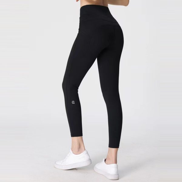 AL9507 Women Leggings Yoga Pants Ninth With Pockets Fitness Legging Soft High Waist Hip al Lift Elastic Sports Pants