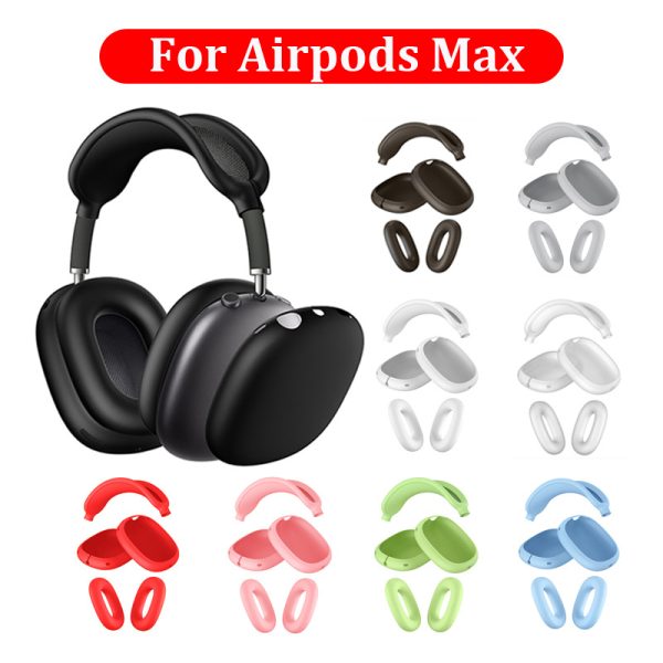 3 In 1 Soft Washable Headband Silicon Cover for Airpods Max Bluetooth Headphones Accessories Anti-drop Protective Case Replacement Cover Earphone Accessory