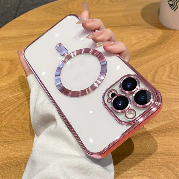 Transparent Magnetic Phone Cases For iPhone 15 14 13 12 11 Pro Max XR X XS Max 7 8 Plus 12 Mini Soft Silicone Shockproof Cover