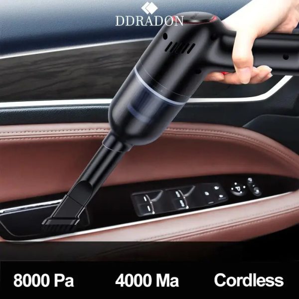 8000Pa Wireless Car Vacuum Cleaner Cordless Handheld Auto Vacuum Home Car Dual Use Mini Vacuum Cleaner With Built-in Battrery 240110