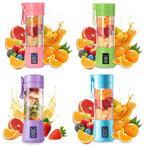 380Ml Juicer Personal With Travel Cup USB Portable Electric Blender Rechargeable Juicer Bottle Fruit Vegetable Kitchen Tools MHY080