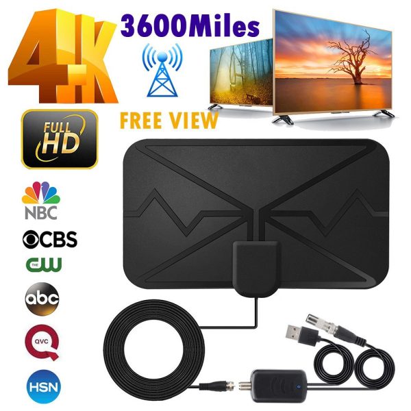 3600 Miles Hd Digital TV Antenna Indoor DVB-T2 HDTV Amplified Signal Booster Receiver 4k interior TV Antenna Iptv