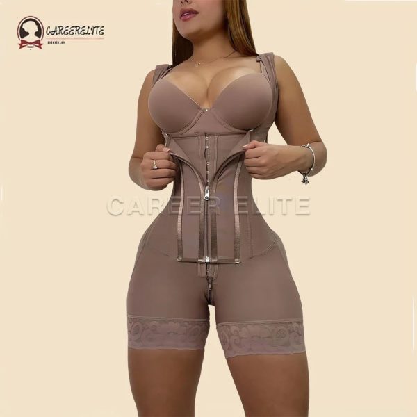 Bbl Double Compression Full Body Stage 2 Faja Women Body Shapewear Bodysuit Ass Stuff Push Up Flat Stomach Modeling Corset 240220