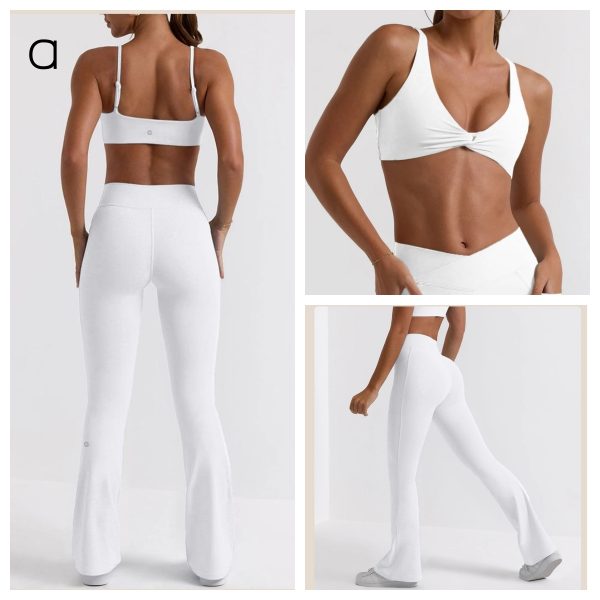 A72 Yoga Womens Shockproof Bras pants Outfits Lady Sports yoga sets Ladies Pants Exercise Fitness Wear Girls Running Leggings Gym Slim Fit Sets