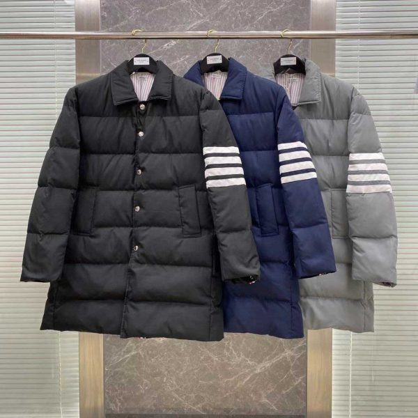 Trendy Brand Autumn and Winter New Classic Four Bar Long Down for Men and Women White Duck Down Thickened for Leisure Fashion