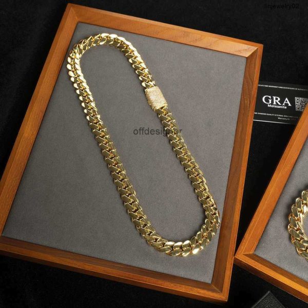 Wholesale Choker 18k Gold Custom Gold Cuban Link Chain 24k Gold Cuban Miami Chain 20mm Miami Cuban Chain Necklace