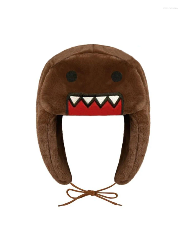 Berets Winter Warm Hat Brown Ushanka Cute For Boys Girls Kids Cartoon Anime Cap Gorras