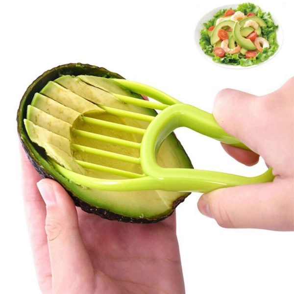 Vegetable New 3 in 1 Cutter Plastic Knife Peeler Pitaya Kiwi Berry Fruit Avocado Slicer Pulp Flesh Separator Kitchen Tools