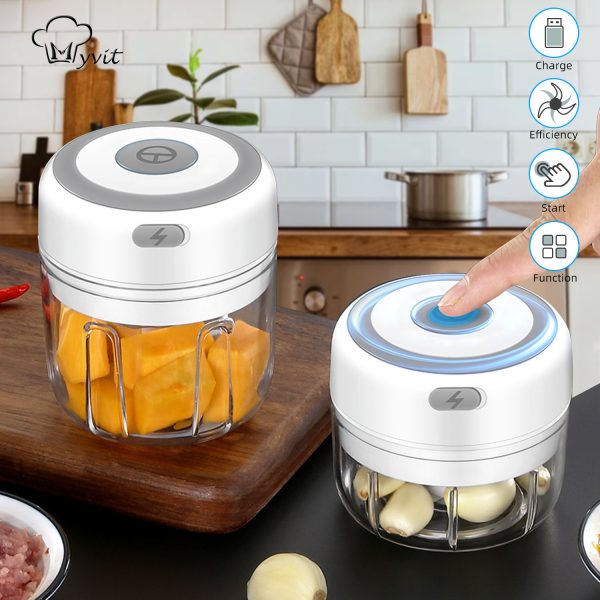 Vegetable Tools Fruit Electric Crusher Mini Masher Kitchen Choppers Portable Meat Chopper Seasoning Spice for Garlic Vegetables Salad