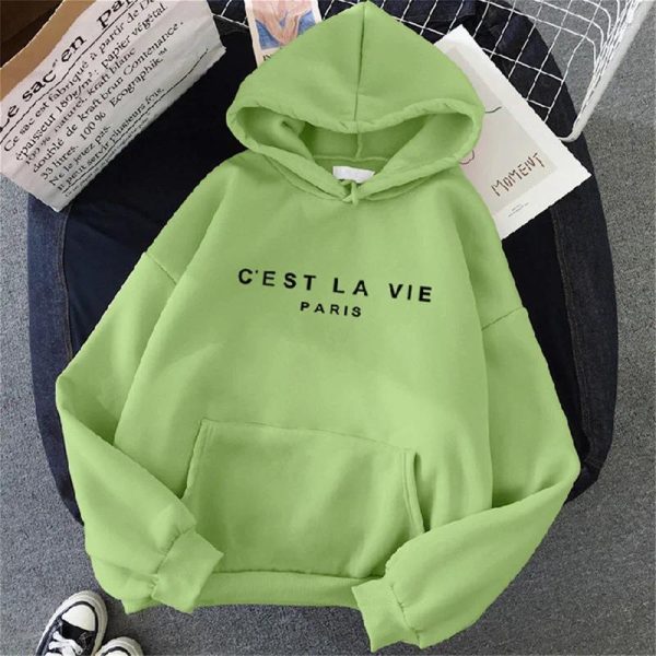 Women's Hoodies Streetwear Letter Printed Women Sweatshirt Autumn Winter Long Sleeve Harajuku Pullovers Female Sudadera Mujer