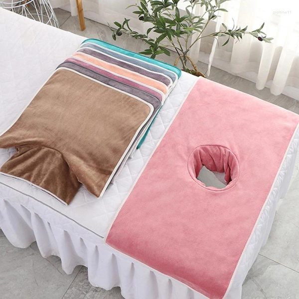 Towel 1PC Thickened Beauty SPA Massage Table Planking Face With Hole Bed Bandana 40 80cm