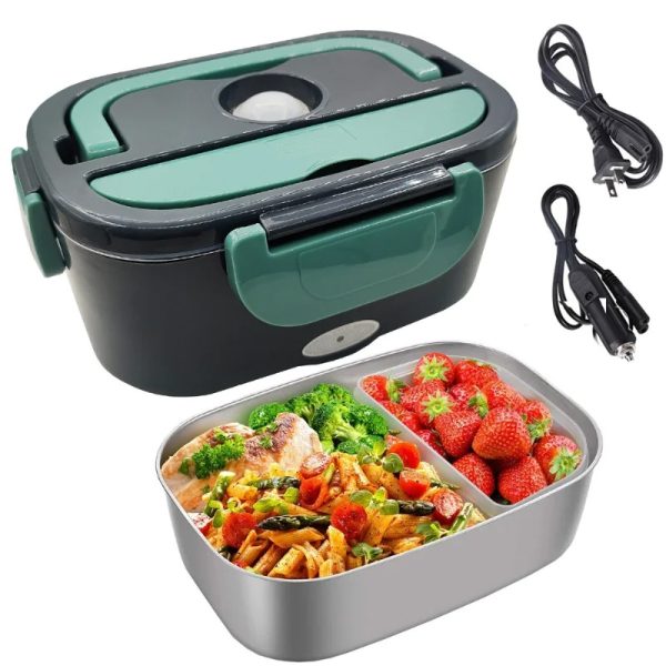 2024 Electric Heating Lunch Box for Car 12V Truck 24V 110V 220V US EU PLUS Lunchbox Heated Lunch Container for Food WarmerHeated Lunch Container for Food Warmer