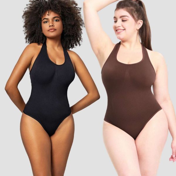 Bodysuit for Women's Body Shaping, Neck Hanging, Backless Oversized Shapewear, One-piece Clothing F41825