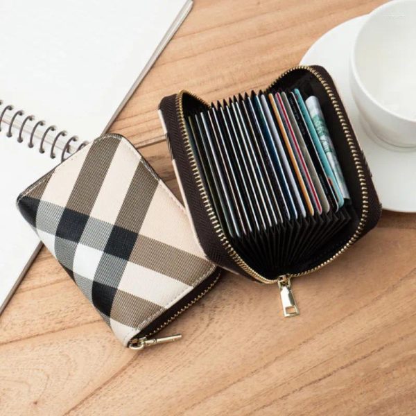 Wallets Casual Wallet Multi-Slot Card Holder Zipper Coin Purse Small Clutch PU Money Bag Cardholder For Men And Women